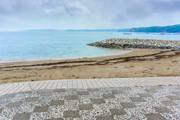 Zdjęcie piękna sceneria asarigahama seaside park, mie, japonia