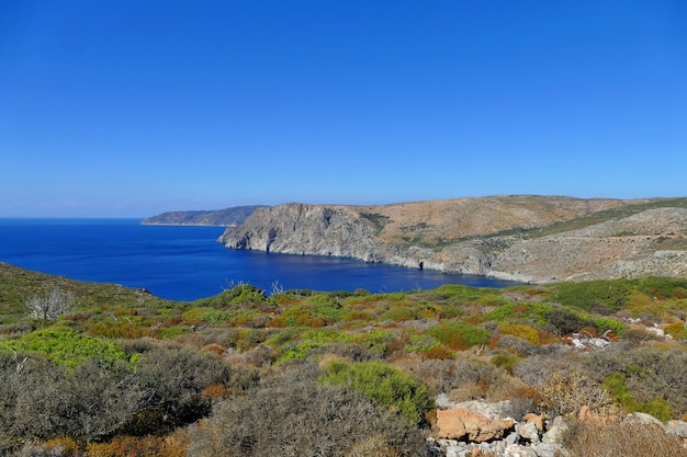 Piękna sceneria zachodniego wybrzeża Kythira