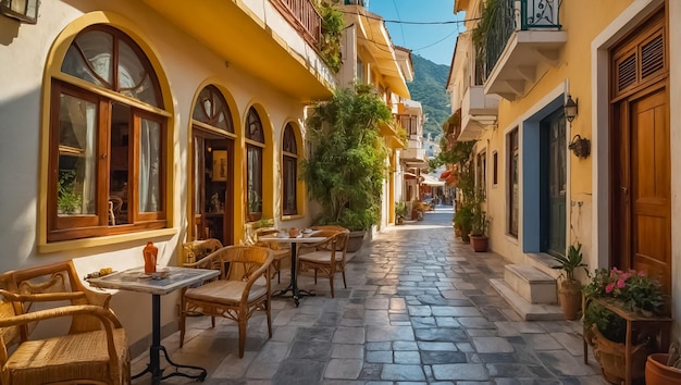 Piękna starożytna ulica w Marmaris Trkiye