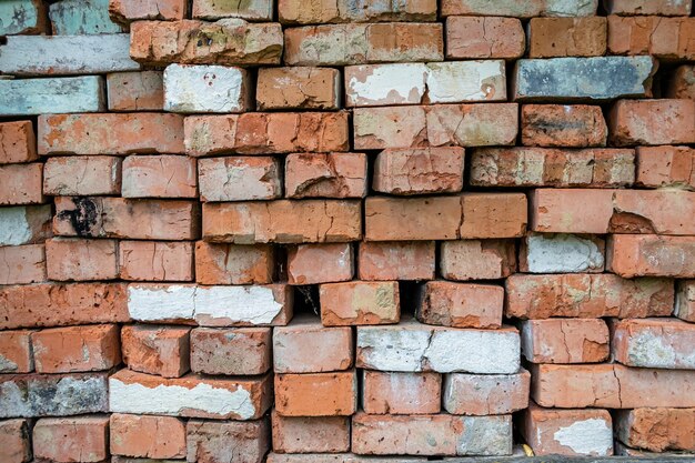 Piękna tekstura stara cegła z dużego muru blokuje naturalną strukturę z bliska