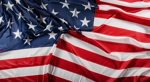Piękna tkanina flaga Stanów Zjednoczonych z oryginalnymi kolorami