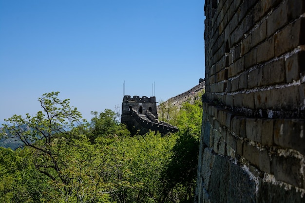 Piękna wieża strażnicza Wielki Mur Chiński
