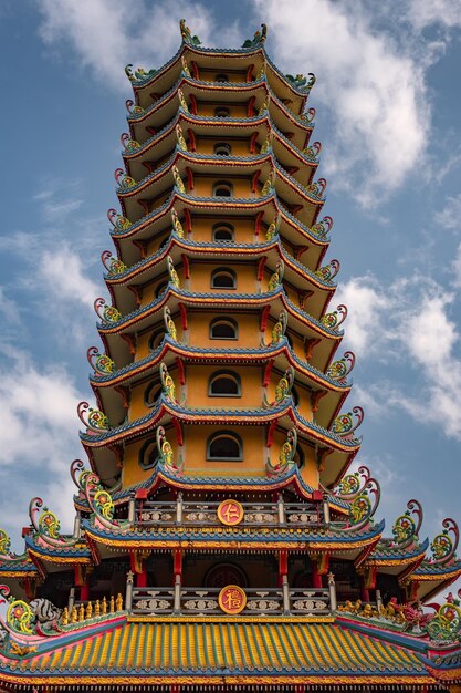 Piękna Wysoka Chińska Pagoda Krabi Town W Południowej Tajlandii