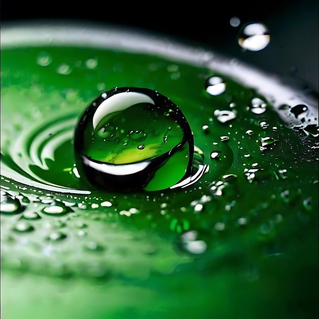 Zdjęcie piękna zielona z wodą spadła mobilna tapeta generowana przez ai