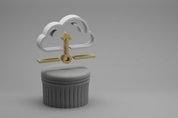 Piękne abstrakcyjne ilustracje Cloud Database Server ikony symboli na kolumnie stoją i wspaniałe