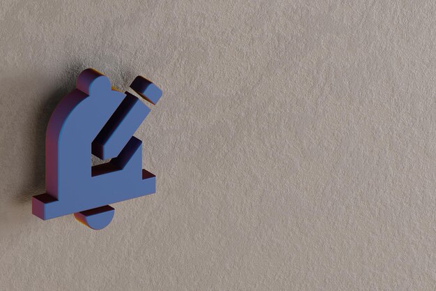 Piękne abstrakcyjne ilustracje Niebieskie edycja Powiadomienia ikony symbolu na tle ściany 3d rende