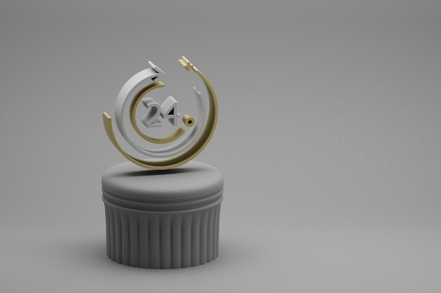 Piękne abstrakcyjne ilustracje Wspierają 24 ikony symbolu na kolumnie i wspaniałe tło 3d re