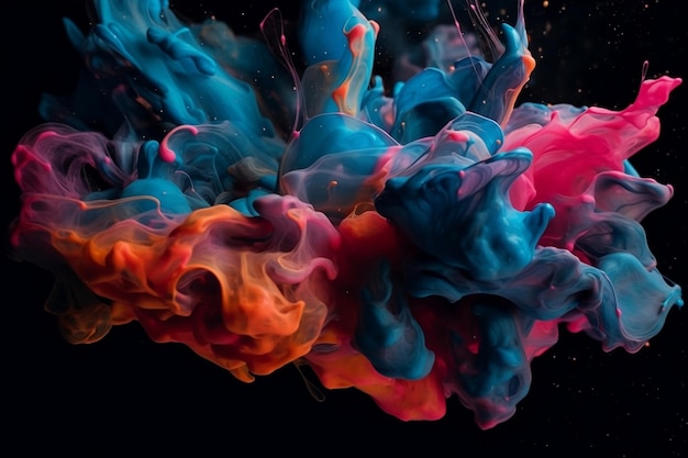Piękne abstrakcyjne kolorowe tło Generative AI