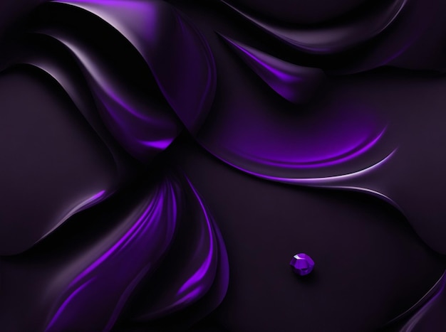 Piękne ciemne fioletowe i czarne tło Generative AI