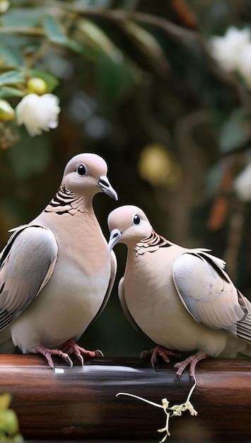 Zdjęcie piękne, jasne gołębie kochające zdjęcia