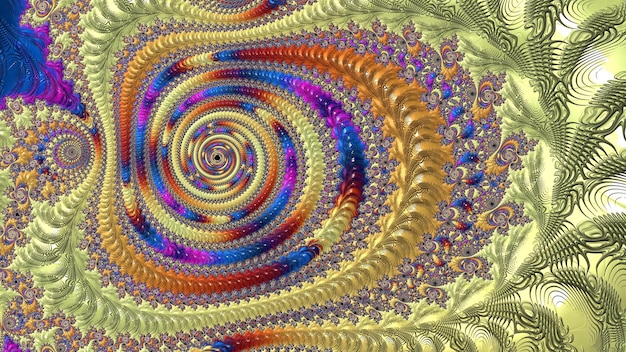 Piękne Kolorowe Fractal Art Design Ilustracja Tekstury Tła