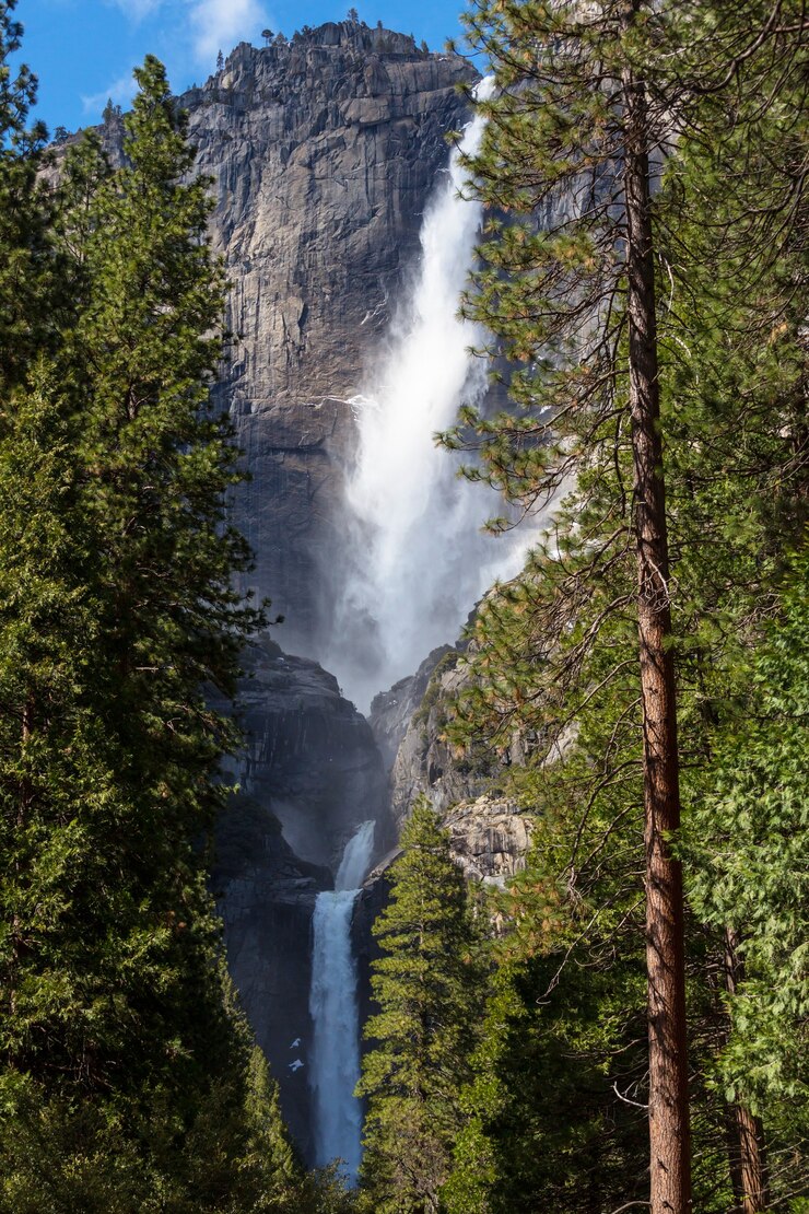 Zdjęcie piękne krajobrazy parku narodowego yosemite w kalifornii