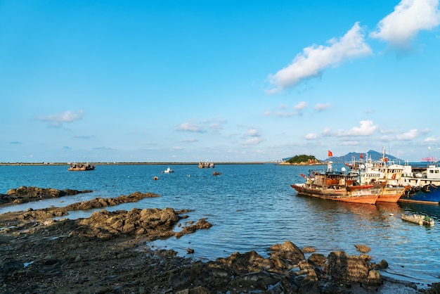 Piękne krajobrazy wybrzeża Lianyungang, Jiangsu, Chiny