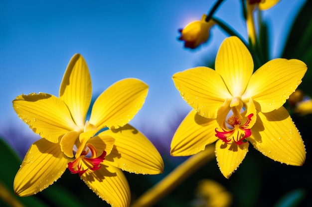 Piękne kwiaty orchidei Blooming Splendor Enchanting World of Orchids Generacyjna sztuczna inteligencja