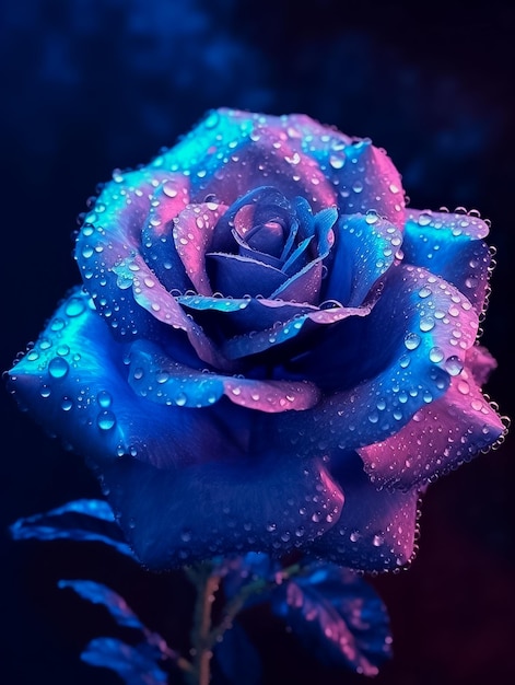 Piękne kwiaty wazon na różowym tle Ai generowane