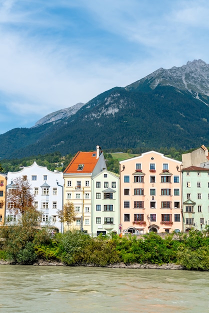 Piękne Miasto W Gród Innsbruck, Austria.