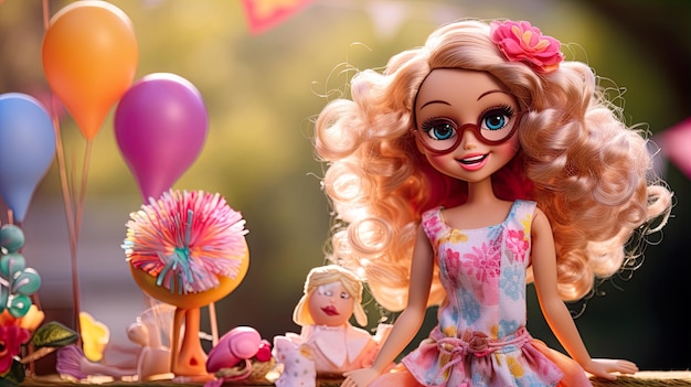 Piękne modelowanie lalek Barbie Generuj sztuczną inteligencję