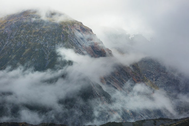 Piękne Naturalne Krajobrazy W Parku Narodowym Mount Cook Na Wyspie Południowej W Nowej Zelandii