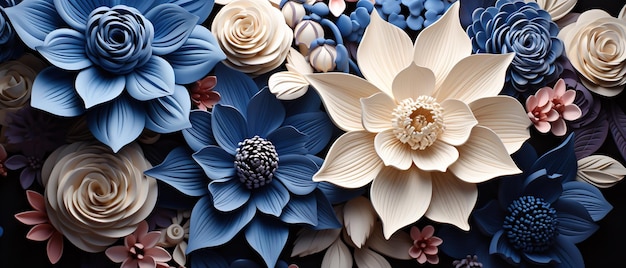 Piękne niebieskie kwiaty w zbliżeniu jako tło