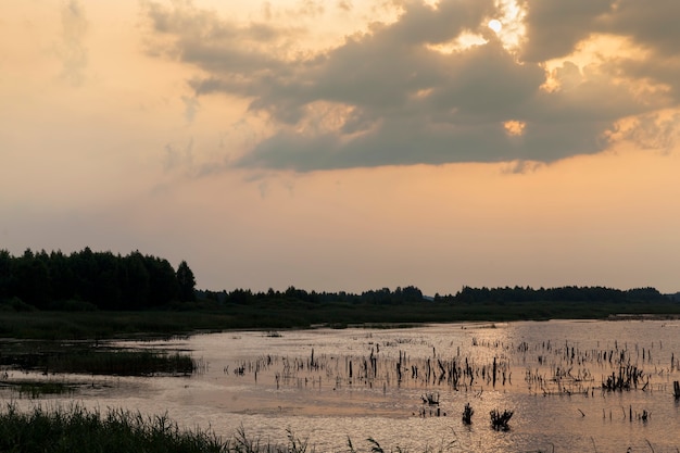 Piękne Niebo Podczas Zachodu Słońca