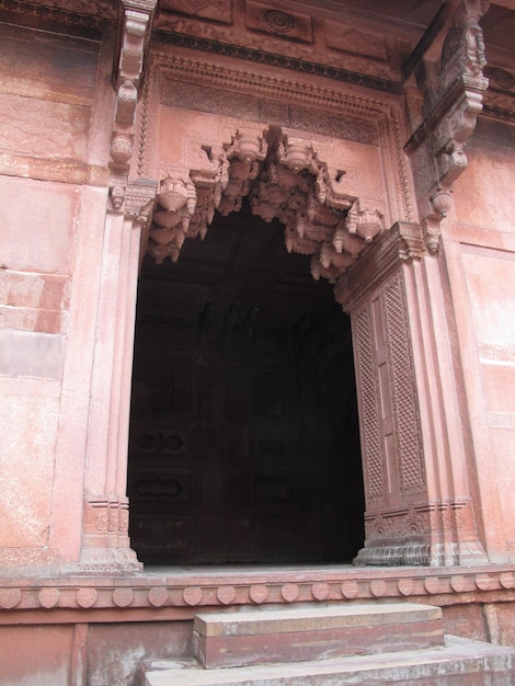 Piękne okno w Agra Fort, Agra India