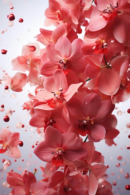 Zdjęcie piękne różowe orchidei na białym tle