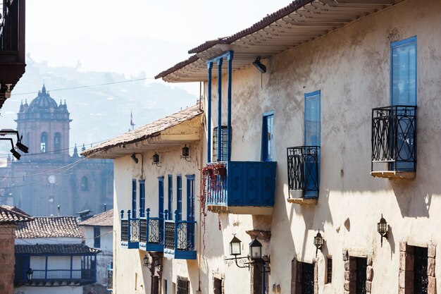 Piękne Słynne Miasto Cusco W Peru.