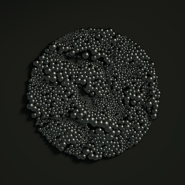 Piękne tło z kulkami, nauka, cząsteczka, atom. ilustracja 3d, renderowanie 3d.