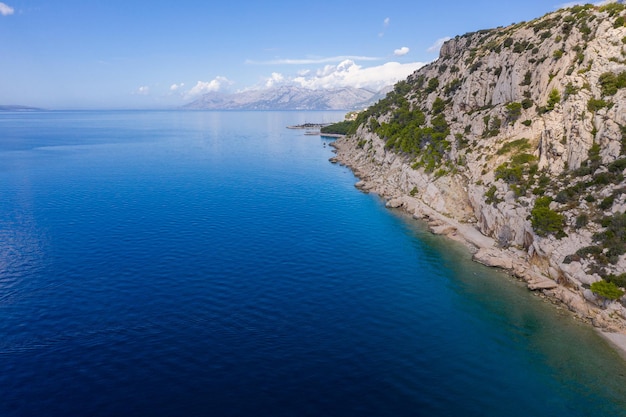 Piękne wybrzeże z lotu ptaka Makarska Dalmacja Chorwacja Riwiera Makarska