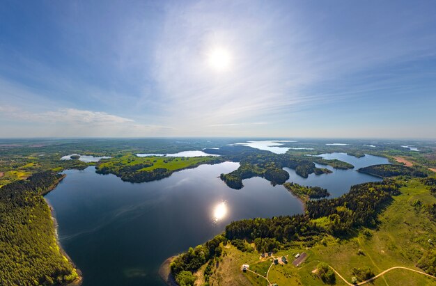 Piękne Zdjęcie Lotnicze Białoruskiego Jeziora