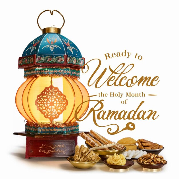 Pięknie wykonana latarnia ramadana ozdobiona skomplikowanymi wzorami i żywymi kolorami