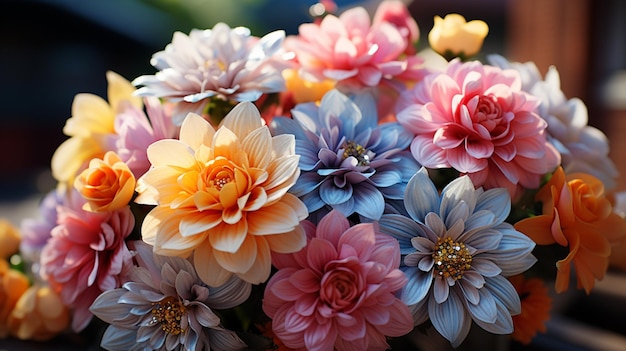 Piękno natury w bukiecie letni prezent w postaci kolorowych kwiatów