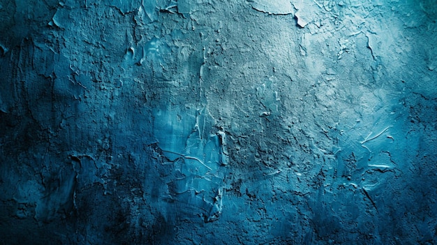 piękny abstrakcyjny niebieski sztukowany tło ściany w zimnym nastroju Generatywny Ai