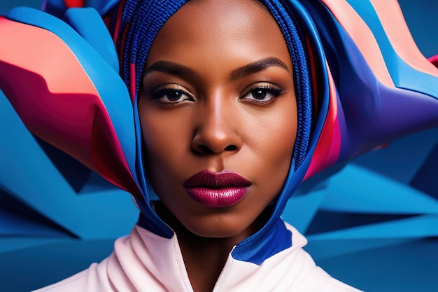 Piękny African American Black kobieta portret glamour strzał elegancki