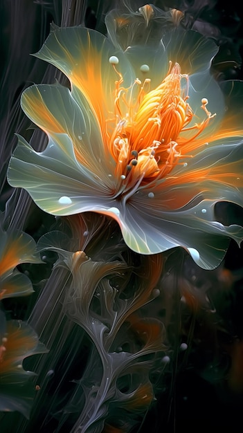 Piękny artystyczny kwiat w żywych kolorach