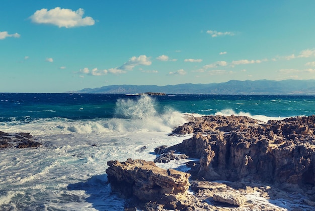 Piękny brzeg morza na Cyprze