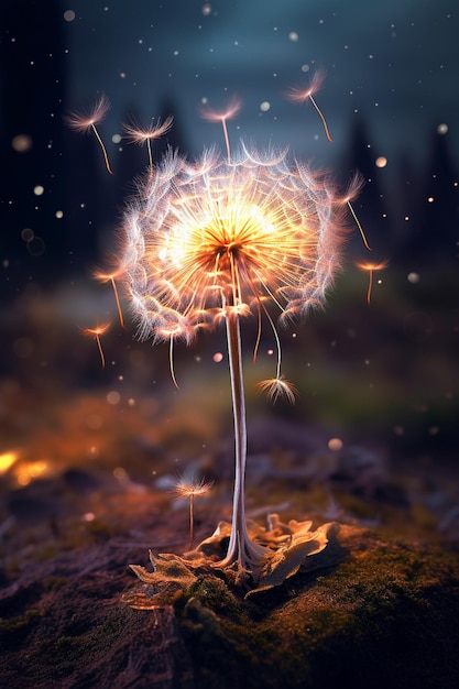 Piękny dandelion