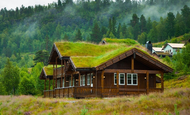 Piękny dworek w Norwegii. Wymarzony domek na łonie natury.