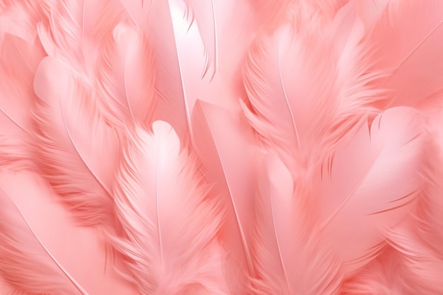 Piękny kolor piór na białym tle Wtapianie tekstury różowym tle