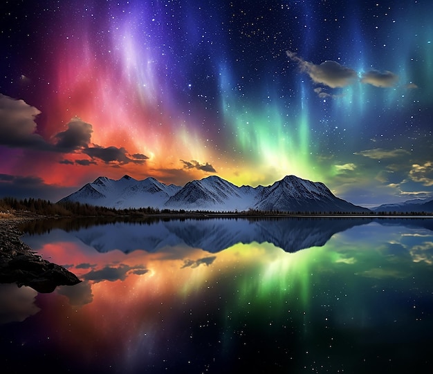 Piękny kolor spektrum aurory