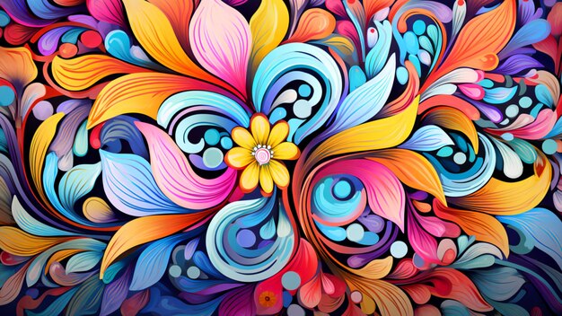 Piękny kolorowy kwiat kwitnie kwiatowy charakter tekstura ilustracja tła