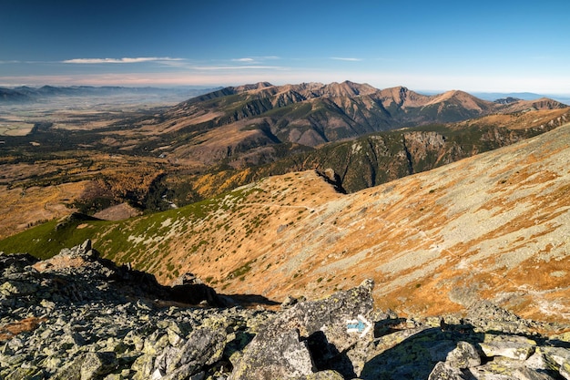 Piękny krajobraz górski Tatry Zachodnie na Słowacji