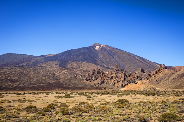 Piękny krajobraz Parku Narodowego Teide Teneryfa Wyspy Kanaryjskie Hiszpania