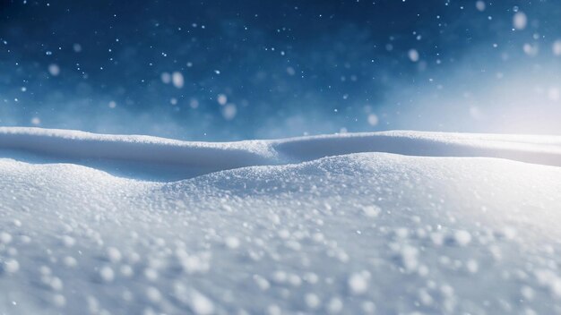 Piękny lekki śnieg padający z śniegu