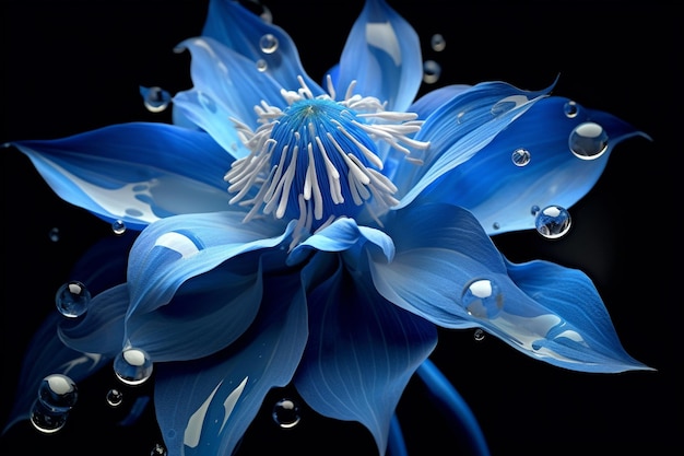Piękny makro niebieski kwiat