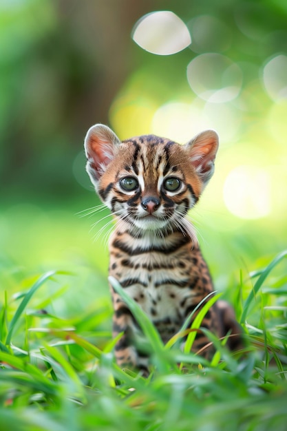 Piękny mały ocelot.