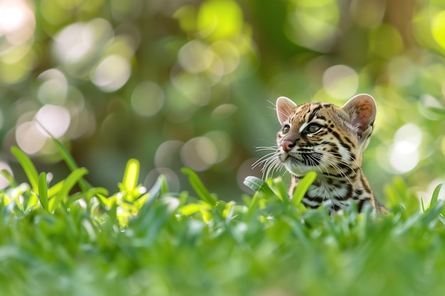 Piękny mały ocelot.