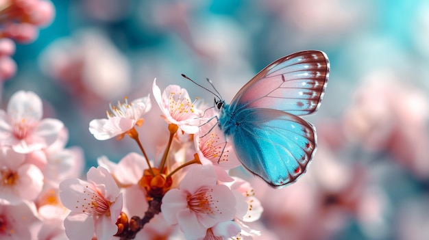Piękny motyl na naturze monarchy na kwiecie w jasny słoneczny dzień