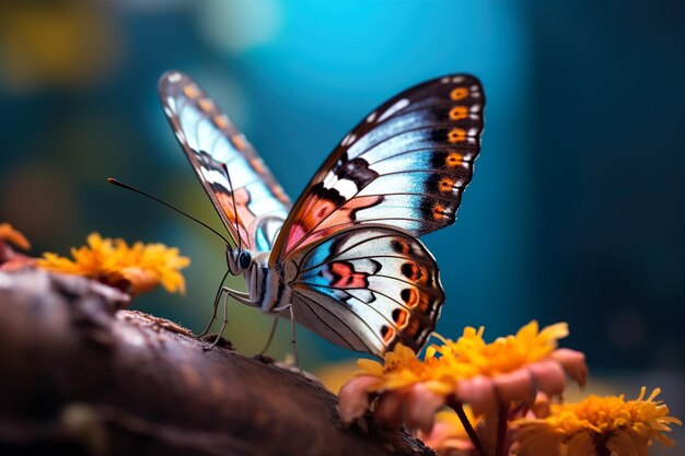 Piękny motyl w naturze.