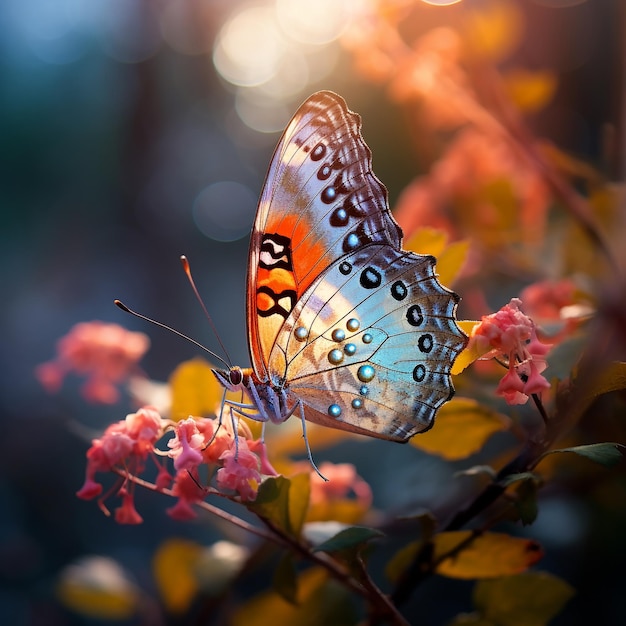 Piękny motyl w przyrodzie.